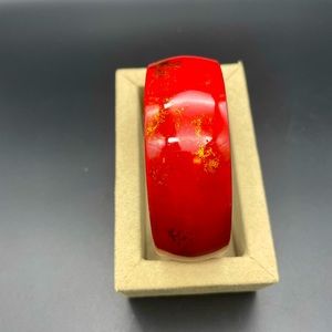 Vintage Asian Flare Gold/Red Tones Bangle